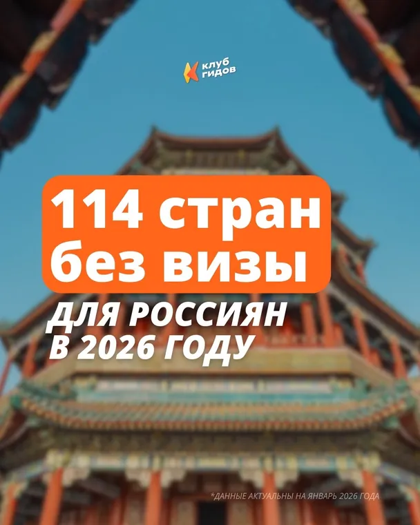 Безвизовые страны для россиян в 2026 году