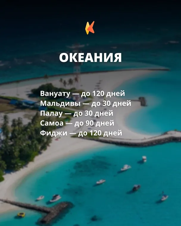 Безвизовые страны для россиян в 2026 году